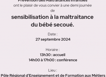 invitation sensibilisation bébé secoué